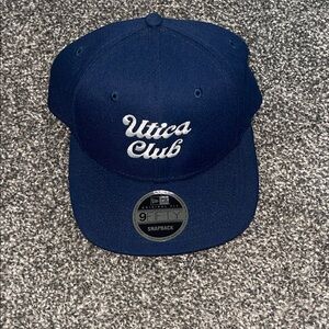 NWT’s Extremely Rare New Era Utica Club 9FIFTY Snapback Trucker- Navy & White